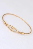 Gold Metal Çelik Figürlü Erkek Kelepçe Bileklik - TJ-EB1891 - 1