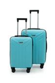 Petra Lüx 2'li Abs Valiz Seti Orta & Küçük - Mavi - 1