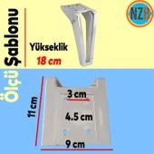 Mobilya Kanepe Tv Ünitesi Koltuk Ayağı 18 Cm Krom Renk Konsol Ayakları - 2