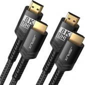 Jsaux 8k UHD Uzun HDMI Kablosu 48GBPS Yüksek Hızlı HDMI 2.1 Örgülü Oyuncu Kablo 4K 120Hz 144Hz 8k 60Hz Dinamik Hdr Dts:x 1080P 3D Earc Dizüstü Bilgisayar UHD Tv Oyun Monitörü Ps5 Ps4 Uyumlu CV0011 - 1