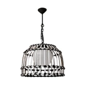 Martin Siyah Beyaz Rattan Sarkıt Avize - 1