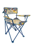 2 Adet Desenli Katlanır Kamp Piknik Sandalyesi Rejisör Koltuğu thumbnail 3