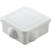 Beyaz Kare Buat Kutusu – Duvar İçi Kablo Bağlantı Kutusu, 80x80 mm PVC - 1