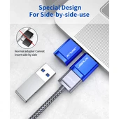 Jsaux Usb-C To USB Adaptörü , Type-c To Usb Dönüştürücü 1 Adet Mavi Aparat 5gbps USB3.0 Çevirici thumbnail 3