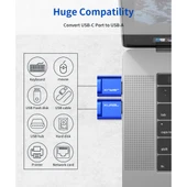 Jsaux Usb-C To USB Adaptörü , Type-c To Usb Dönüştürücü 1 Adet Mavi Aparat 5gbps USB3.0 Çevirici thumbnail 4