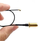 20cm Sma Dişi Ipex4 Mhf4 Rf Bağlantı Kablosu SMA Dişi Soket to Altın Kaplama Konnektör Koaksiyel Kab thumbnail 1