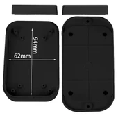 AK-W-67 100x67x22mm Plastik Kutu Siyah Renk Duvar Montaj Tip Elektronik Devre Cihaz Ev Otomasyon thumbnail 4