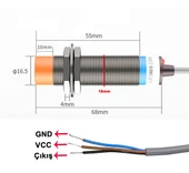 LJC18A3-H-Z/BX Kapasitif Sensör Npn No 1-10mm Cisim Yakınlık Algılayıcı Anahtar DC 6-36V 300mA Otoma thumbnail 3