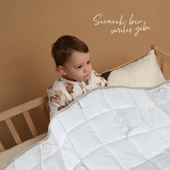 Huggy %100 Yeni Zelenda Kuzu Yünü %100 Pamuk Kumaş 75X125 Bebek Yorganı - 5