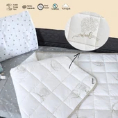 Huggy %100 Yeni Zelenda Kuzu Yünü %100 Pamuk Kumaş 75X125 Bebek Yorganı - 4