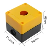 65x71.5x78mm Plastik Kutu Tek Delikli Acil Durum Durdurma Buton Asansör Elektronik Devre Cihaz Otoma thumbnail 5