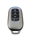 Honda Fe1 Civic 2022 Anahtar Uyumlu Silikon Oto Anahtar Kumanda Kabı Kılıf Füme - 1