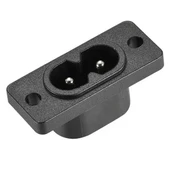 220V 5A AC Dişi Power Giriş Soketi C7 2 Pin Panel Montaj Tip Elektrik Güç Kablo Bağlantı Konnektörü thumbnail 8