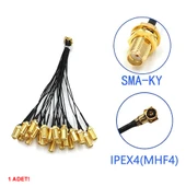 20cm Sma Dişi Ipex4 Mhf4 Rf Bağlantı Kablosu SMA Dişi Soket to Altın Kaplama Konnektör Koaksiyel Kab thumbnail 8