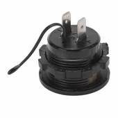 Yuvarlak Voltmetre Termometre 12V 24V Panel Tip Montaj Dijital Kırmızı Renk Led Sıcaklık Isı Voltaj thumbnail 8