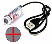 Usb Kablolu 5mW 650nm Kırmızı Artı Lazer Modül 1 Metre Kablo Lens ile Odak Ayarlı 12mm Çap İşaretle - 4