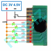 6 Led Flash Sürücü Modül Sıralı Kayan Yürüyen Flash Işık Lamba 3V/4.5V Oyuncak Araba Dekorasyon Diy thumbnail 4