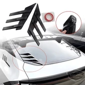 3D Sportif Üniversal Her Araca Uyumlu Arka Cam Havalandırma Venti Air Scoop İthal Dekor Ventil 2 Parça Siyah Sağ Sol Takım - 1