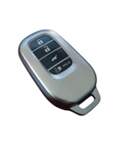 Honda Fe1 Civic 2022 Anahtar Uyumlu Silikon Oto Anahtar Kumanda Kabı Kılıf Füme - 4