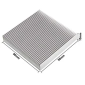 9cm x 9cm x 1.5cm Alüminyum Metal Soğutucu Blok Radyatör Amfi Led Entegre Transistor Vga Ram CPU thumbnail 3