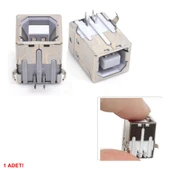 Usb Type B Dişi Soket USB 2.0 4 Pin Lehimlenebilir Elektronik Cihaz Usb Port Adaptör Konnektör thumbnail 6