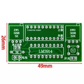 Demonte LM3914 10 Led 3.7V Lityum 12V Pil Kapasite Gösterge Modül DIY Led Elektronik Lehimleme Eğiti thumbnail 3