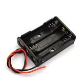 3lü AAA Pil Kutusu Yuvası İnce Küçük Tip 3 Tane 1.5V Pil DC 4.5V Plastik Pil Tutucu 14cm Kablo thumbnail 8