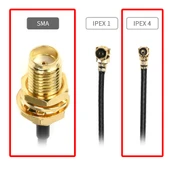 20cm Sma Dişi Ipex4 Mhf4 Rf Bağlantı Kablosu SMA Dişi Soket to Altın Kaplama Konnektör Koaksiyel Kab thumbnail 4