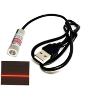 Usb Kablolu 5mW 650nm Kırmızı Çizgi Lazer Modül 1 Metre Kablo Lens ile Odak Ayarlı 12mm Çap İşaretle - 4