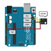 SGP40 Hava Kalitesi Gaz Sensörü Etanol ve Uçucu Gaz Algılayıcı VOC Hava Temizleyici Davlumbaz Haval thumbnail 5