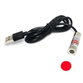 Usb Kablolu 5mW 650nm Nokta Çizgi Lazer Modül 1 Metre Kablo Lens ile Odak Ayarlı 12mm Çap İşaretle thumbnail 7