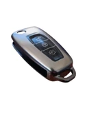 Ford Focus/Cmax/Fiesta/Mondeo/Transit Anahtar Uyumlu Silikon Oto Anahtar Kumanda Kabı Kılıf Füme - 3