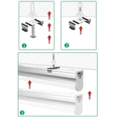 30 Cm, 4 Watt 6500 Kelvin, Beyaz Işık Eklenebilir Bant Armatür, Eklenebilir Led Armatür 220V Armatür thumbnail 7