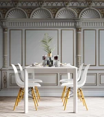 3D Saray Beyaz Panel Altın Motif Duvar Kağıdı Baskı thumbnail 5