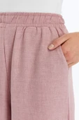 Kadın Pantolon Keten Karışımlı Belİ Lastikli Kırışmaz Kumaş Pantolon KETEN-PANTOLON - 4