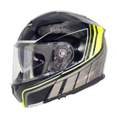 MTS PROHELMET ÇENE AÇILIR SİYAH SARI MOTOSİKLET KASK - 1