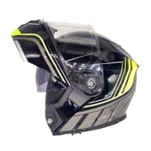 MTS PROHELMET ÇENE AÇILIR SİYAH SARI MOTOSİKLET KASK - 3