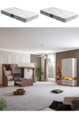 Ranza, Milano Genç Odası Takımı Dolaplı Ranza 3 Kapaklı Dolap 2 Adet Comfort Yatak - 1