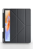 Honor Pad V9 11.5 Inç Kılıf Katlanır Kalem Bölmeli Silikon Standlı Uyku Modlu Akıllı Kapak  SİYAH - 1