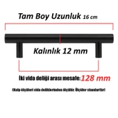 Hitit 10'lu 128 mm 12.8 Cm Çekmece Dolap Dolabı Kapak Kulpu Kulpları Kulbu Metal Kulp Mobilya Mutfak thumbnail 2