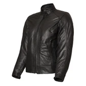 VEXO MOTO SİYAH DERİ KADIN MONT - 1