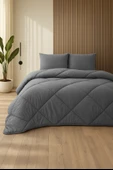 Formeya Antrasit Gri Soft Dört Mevsim Tek Kişilik Yorgan 155x215 cm thumbnail 1