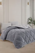 Formeya   Çift Kişilik Lüx Gri Çift Taraflı Wellsoft Yorgan 195 X 215 Cm - 2