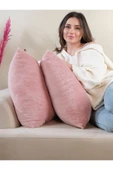 Formeya Çift Tarafı Wellsoft Kumaş 2'li 44x44 cm Hediyelik Dekoratif Pelüş Kırlent Kılıfı Yastık Kılıfı - 11