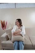 Çift Tarafı Wellsoft Kumaş 2'li 44x44 cm Hediyelik Dekoratif Pelüş Kırlent Kılıfı Yastık Kılıfı - 3