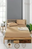 %100 Pamuk Tek/Çift Kişilik Fitted Çarşaf Fitted Penye Çarşaf - 3