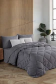Antrasit Gri Soft Kışlık Tek Kişilik Yorgan 155 215 cm - 3