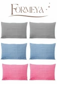 6 Adet 3 Farklı Renkli Yastık Kılıfı 50x70 cm - 1