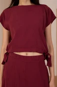 Bordo Salaş Modal Dokuma Bluz thumbnail 4