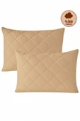 Formeya Pamukkale Alez Kahverengi %100 Pamuk Kapitone Yastık Koruyucu Alez 2 Adet - 4